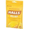 HALLS Relief Honey Lemon Cough Drops, 30 Drops