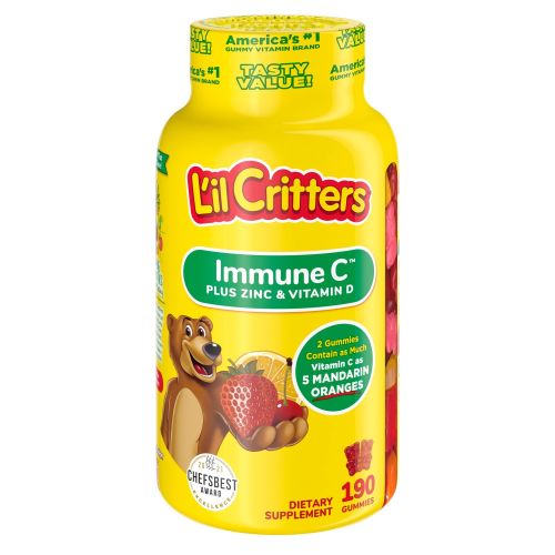 L'il Critters Immune C Kids Gummy Vitamin Supplement; Fruit Flavored; 190 Count L'il Critters Immune C Kids Gummy Vitamin Supplement; Fruit Flavored; 190 Count