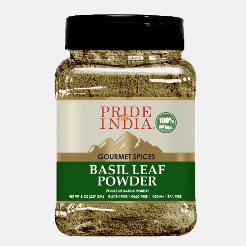 Pride of India – Basil Leaf Powder – Gourmet & Culinary Spice – Mediterranean Seasoning – Adds Flavor to pesto/stews/curries – Additives Fre Pride of India – Basil Leaf Powder – Gourmet & Culinary Spice – Mediterranean Seasoning – Adds Flavor to pesto/stews/curries – Additives Fre